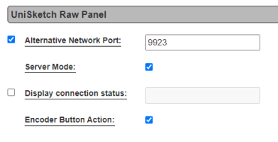 Unisketch Raw Panel Settings Unisketch Raw Panel Settings