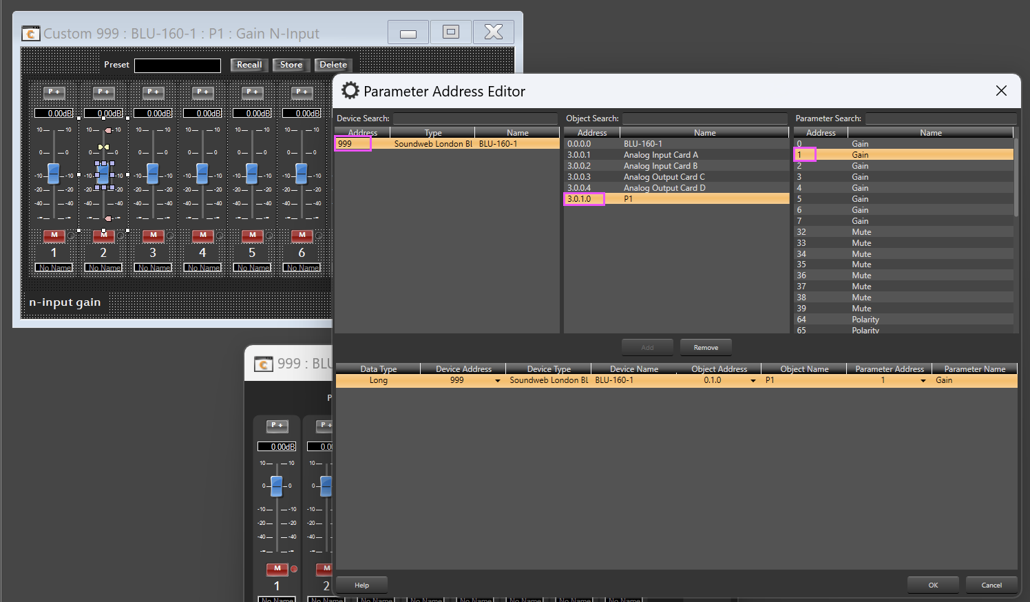 Parameter Address Editor